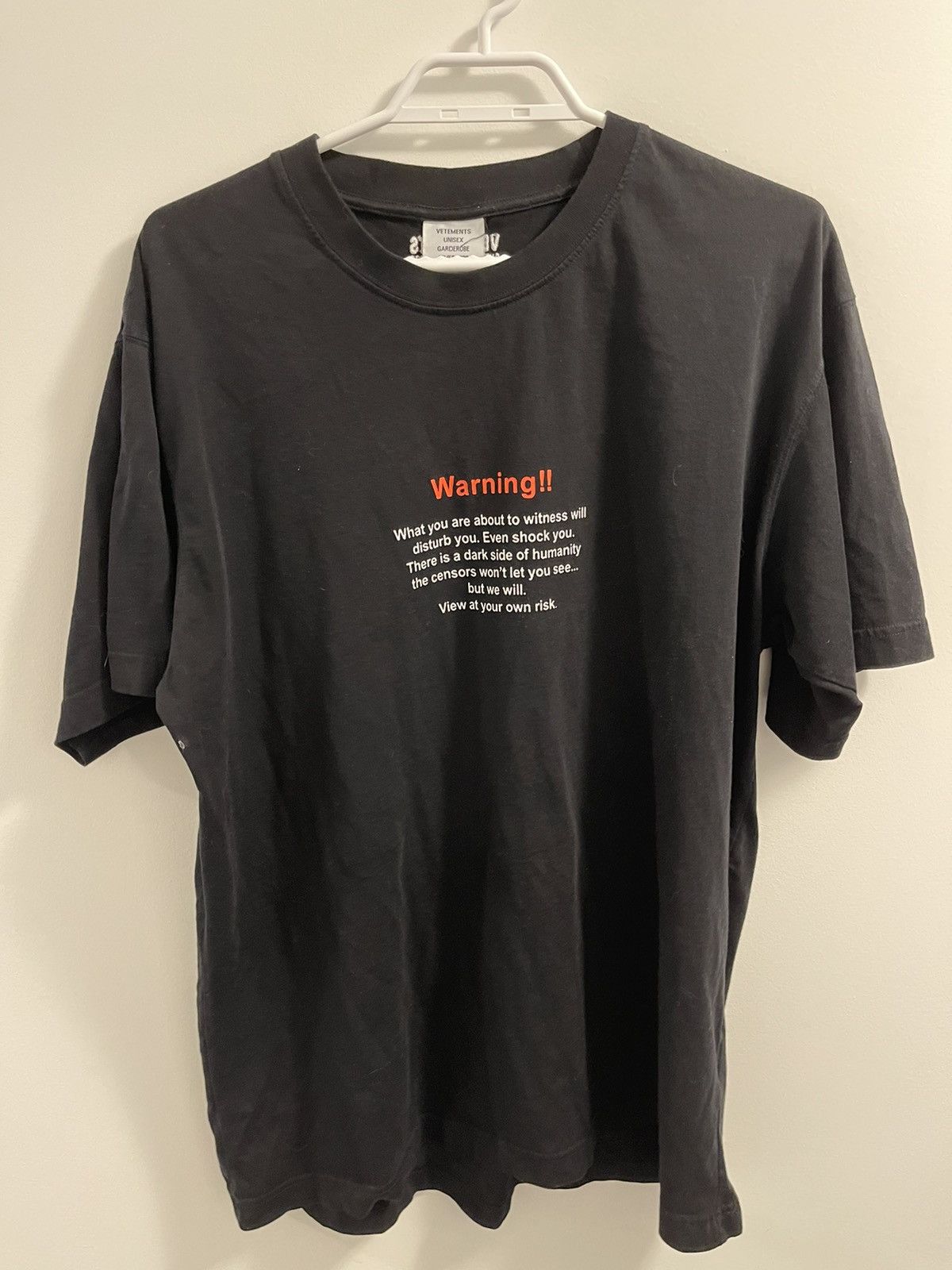 Vetements Vetements Warning T Shirt | Grailed