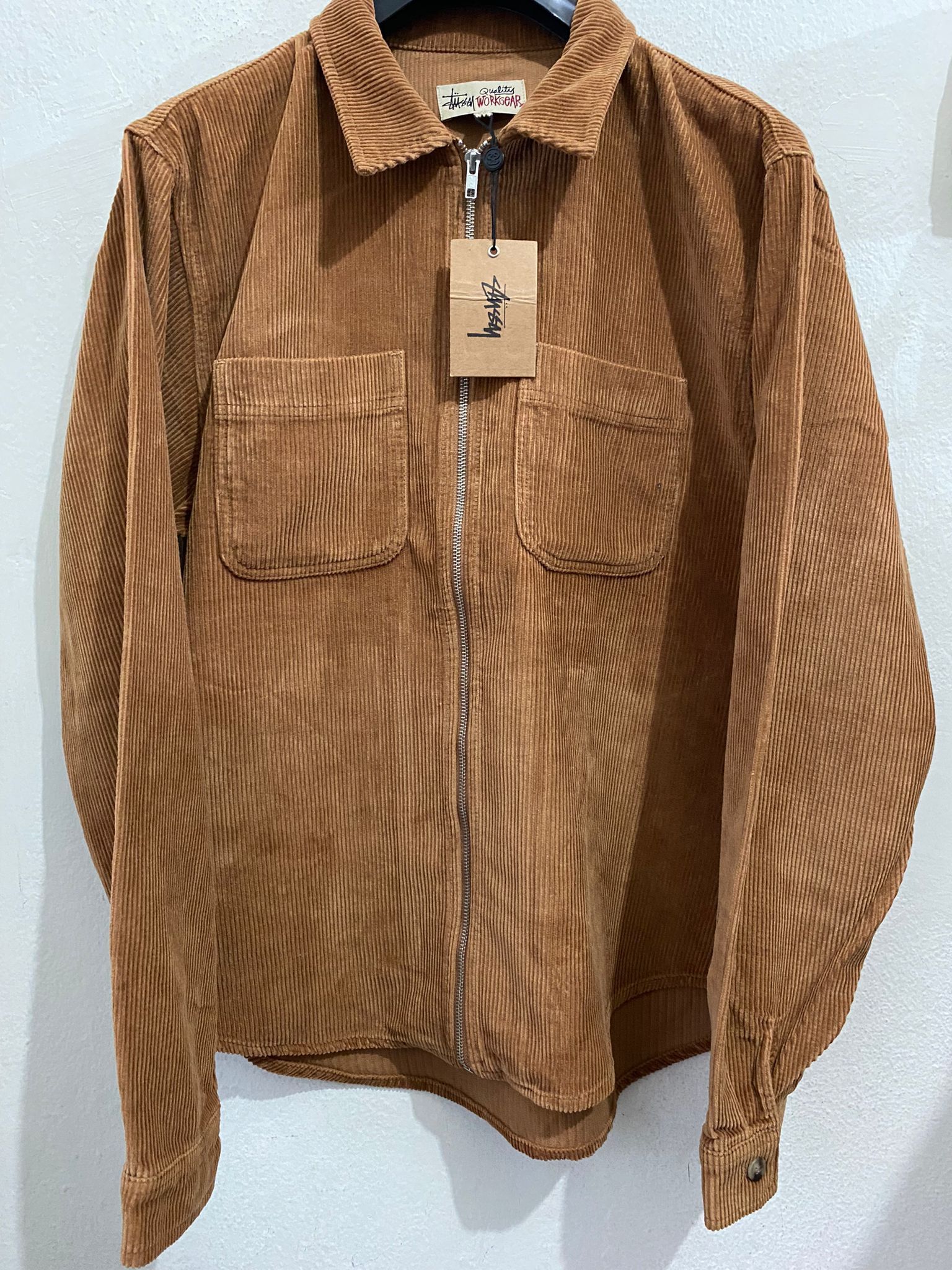 Stussy Stussy Wide Wale Cord Zip Shirt Copper Size US L / EU 52-54 / 3 - 7 Thumbnail