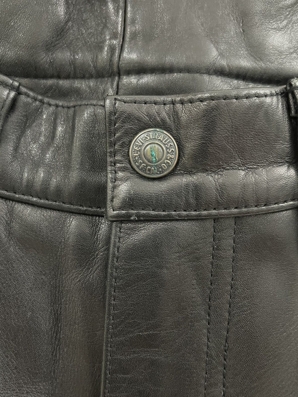 Leather × Levi's × Levi's Vintage Clothing Vintage Levi's Leather Black Pants Size US 30 / EU 46 - 5 Thumbnail
