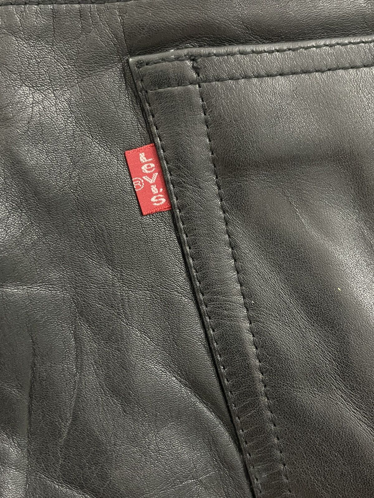 Leather × Levi's × Levi's Vintage Clothing Vintage Levi's Leather Black Pants Size US 30 / EU 46 - 4 Thumbnail