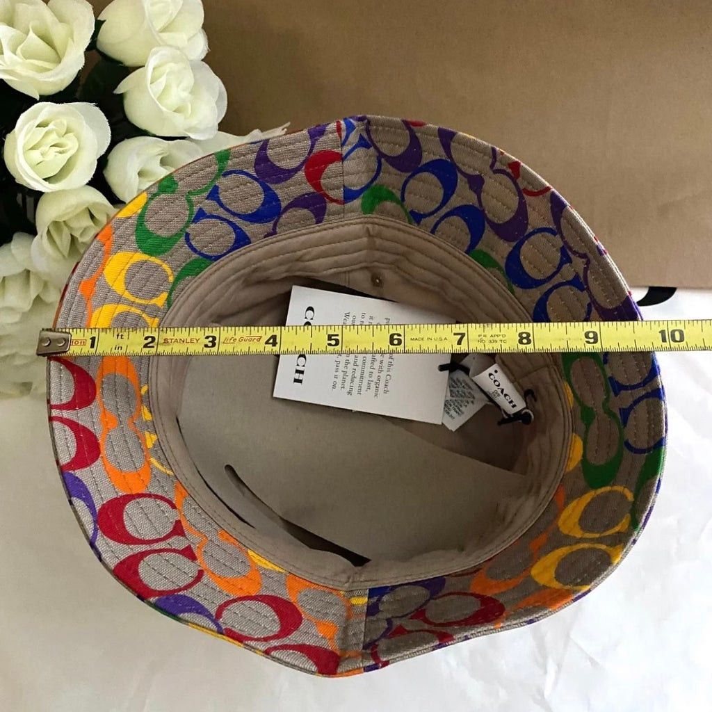 coach rainbow signature Bucket Hat c9122