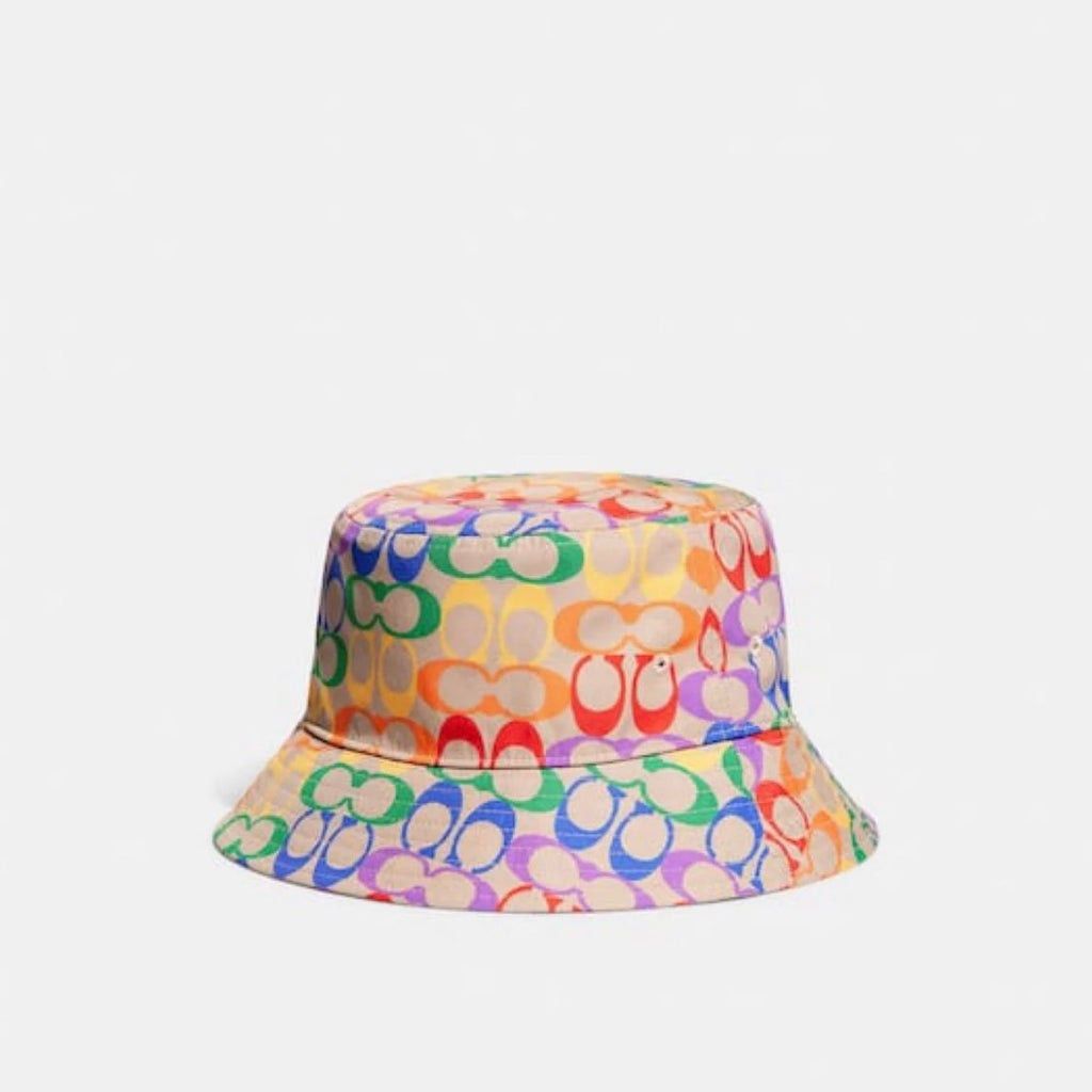 coach rainbow signature Bucket Hat c9122
