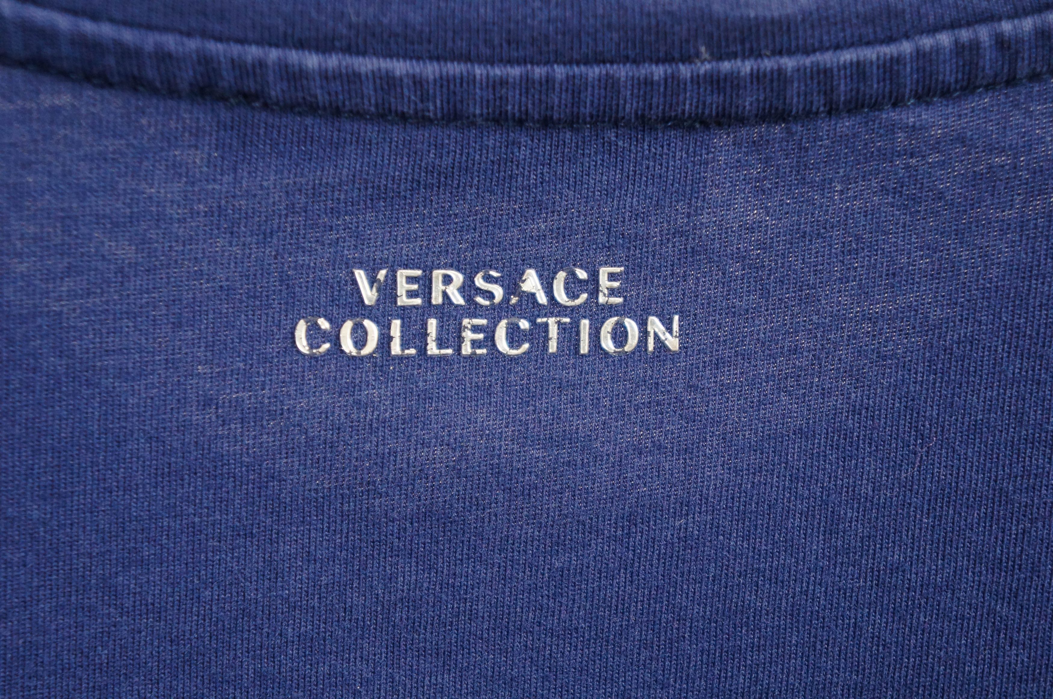 Versace Versace Collection Blue Tee Shirt Size US M / EU 48-50 / 2 - 7 Thumbnail