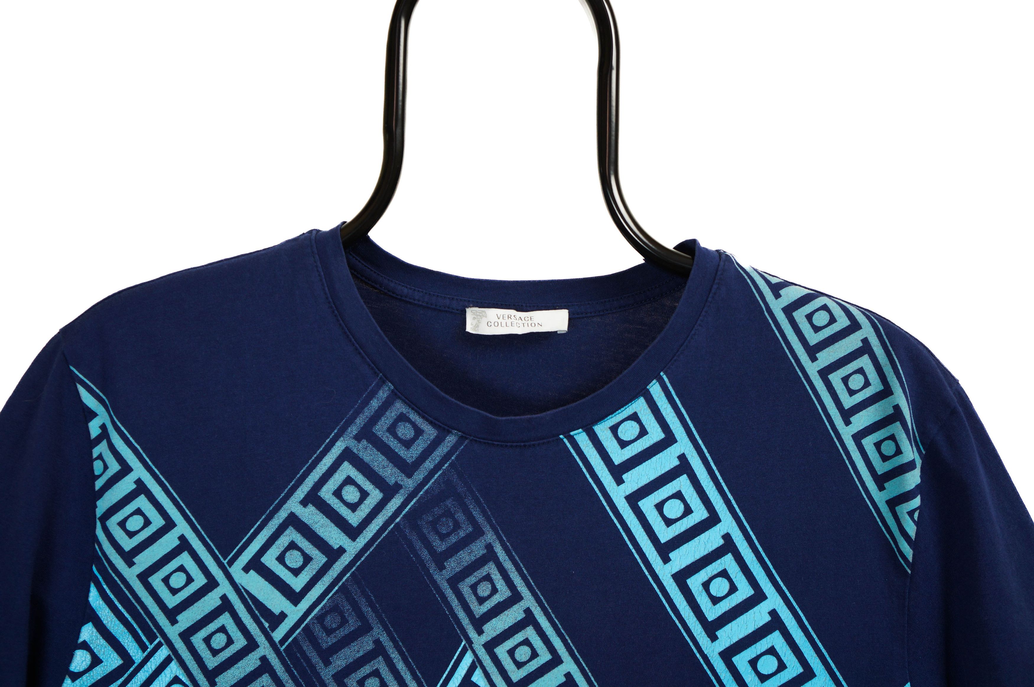 Versace Versace Collection Blue Tee Shirt Size US M / EU 48-50 / 2 - 2 Thumbnail
