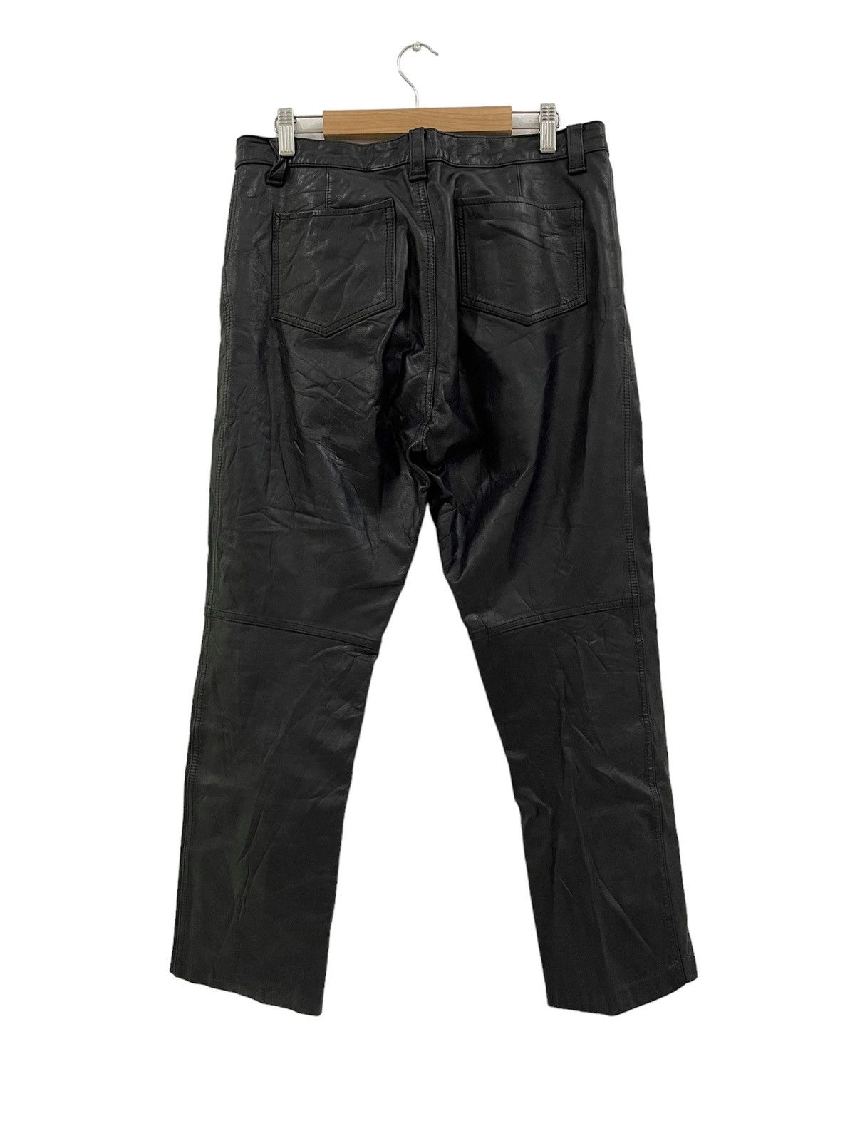 Genuine Leather × Japanese Brand × Other JapaneseBrand Leather Black Pants Size US 32 / EU 48 - 2 Thumbnail