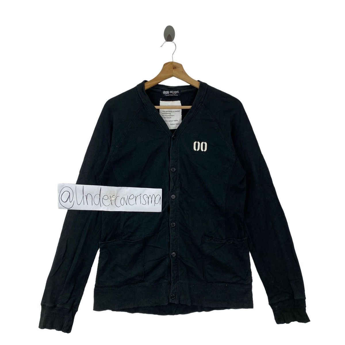 Beams Plus 00 BEAMS PLUS Japanese Brand Button Up Black Sweatshirt Size US M / EU 48-50 / 2 - 1 Thumbnail
