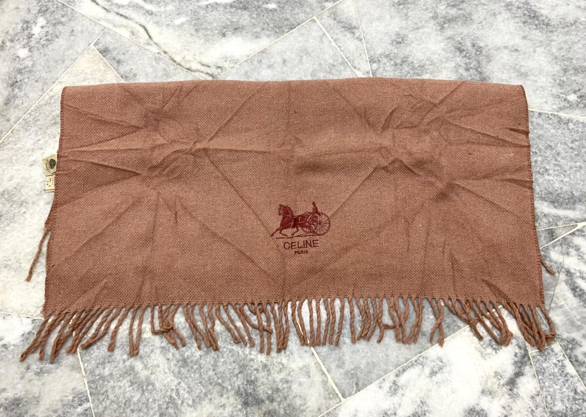 Celine Vintage Big Size Celine Wool Embroidered Shawl Size ONE SIZE - 2 Thumbnail
