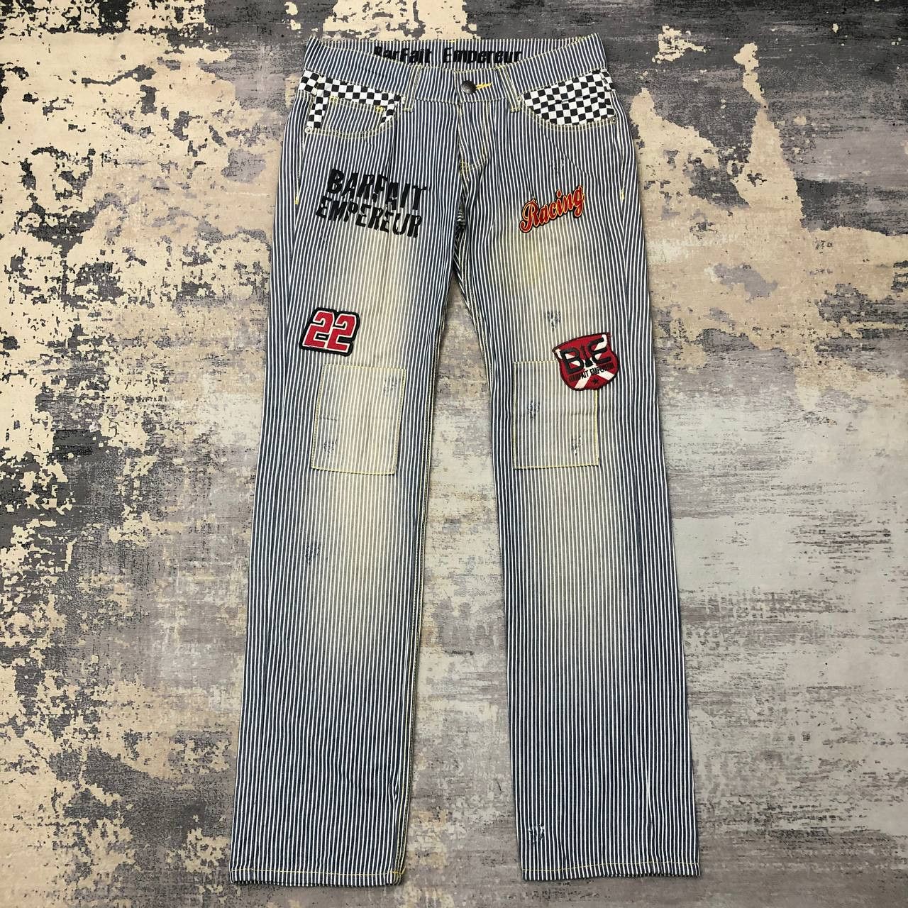 Japanese Brand P399 JAPAN SLIMFIT BARFAIT EMPERUER HICKORY STRIPED DENIM Size US 31 - 3 Thumbnail
