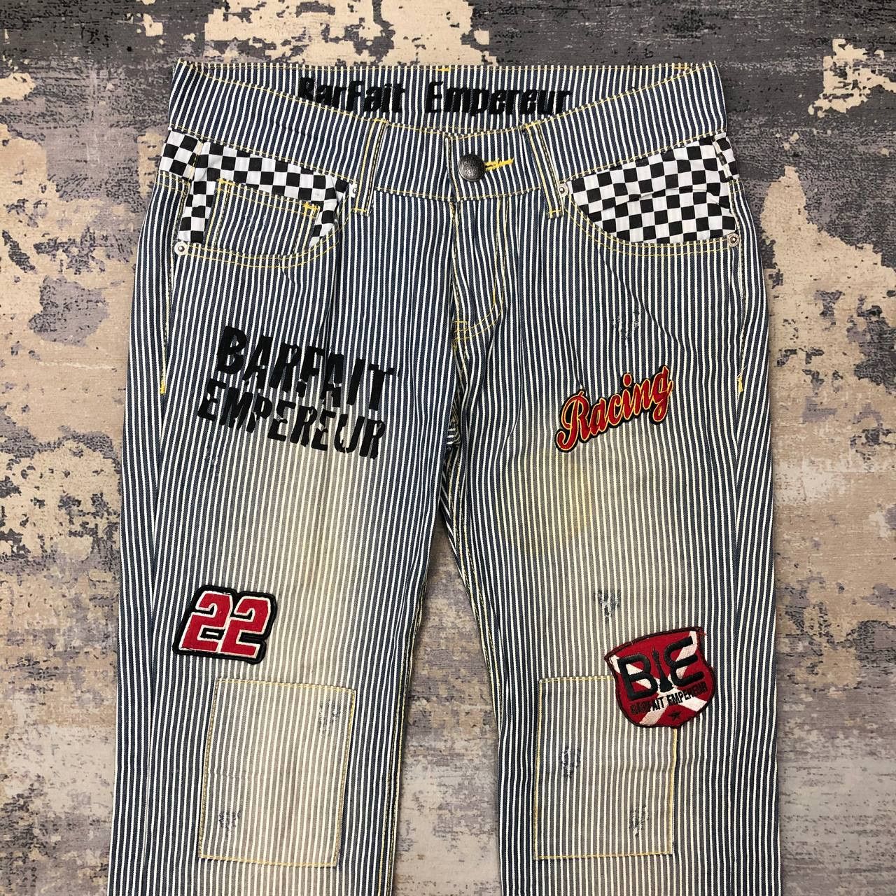 Japanese Brand P399 JAPAN SLIMFIT BARFAIT EMPERUER HICKORY STRIPED DENIM Size US 31 - 1 Thumbnail