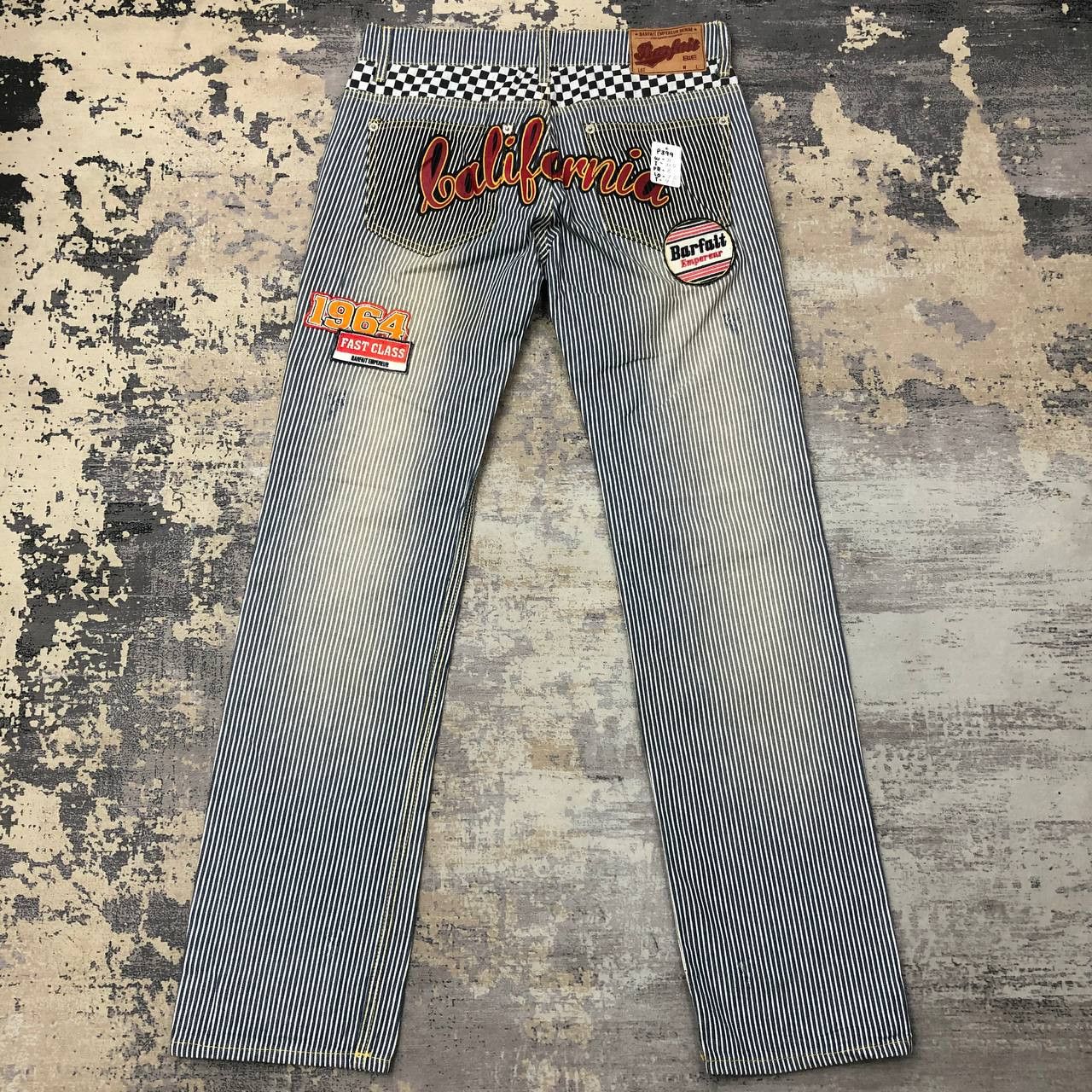 Japanese Brand P399 JAPAN SLIMFIT BARFAIT EMPERUER HICKORY STRIPED DENIM Size US 31 - 2 Thumbnail