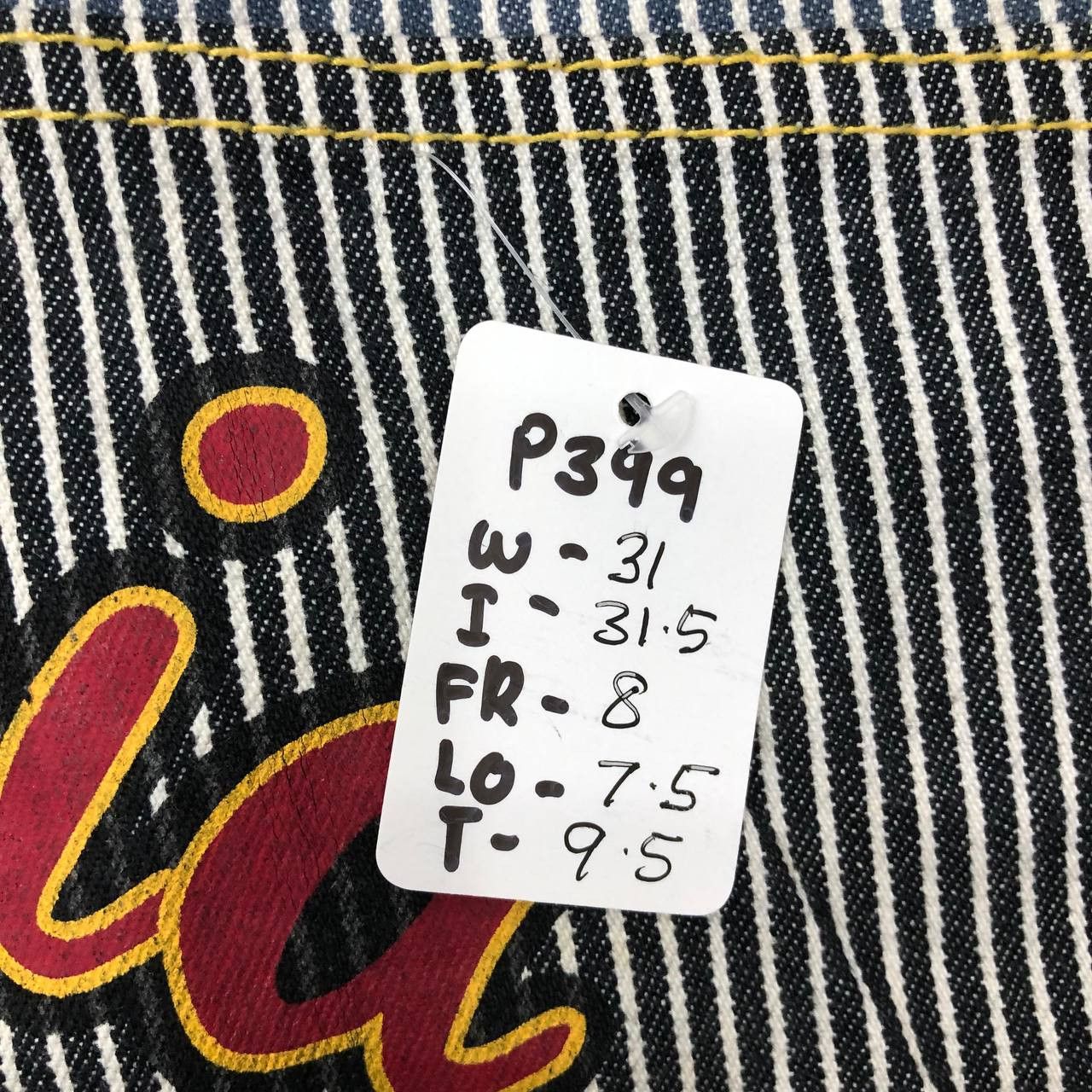 Japanese Brand P399 JAPAN SLIMFIT BARFAIT EMPERUER HICKORY STRIPED DENIM Size US 31 - 10 Thumbnail
