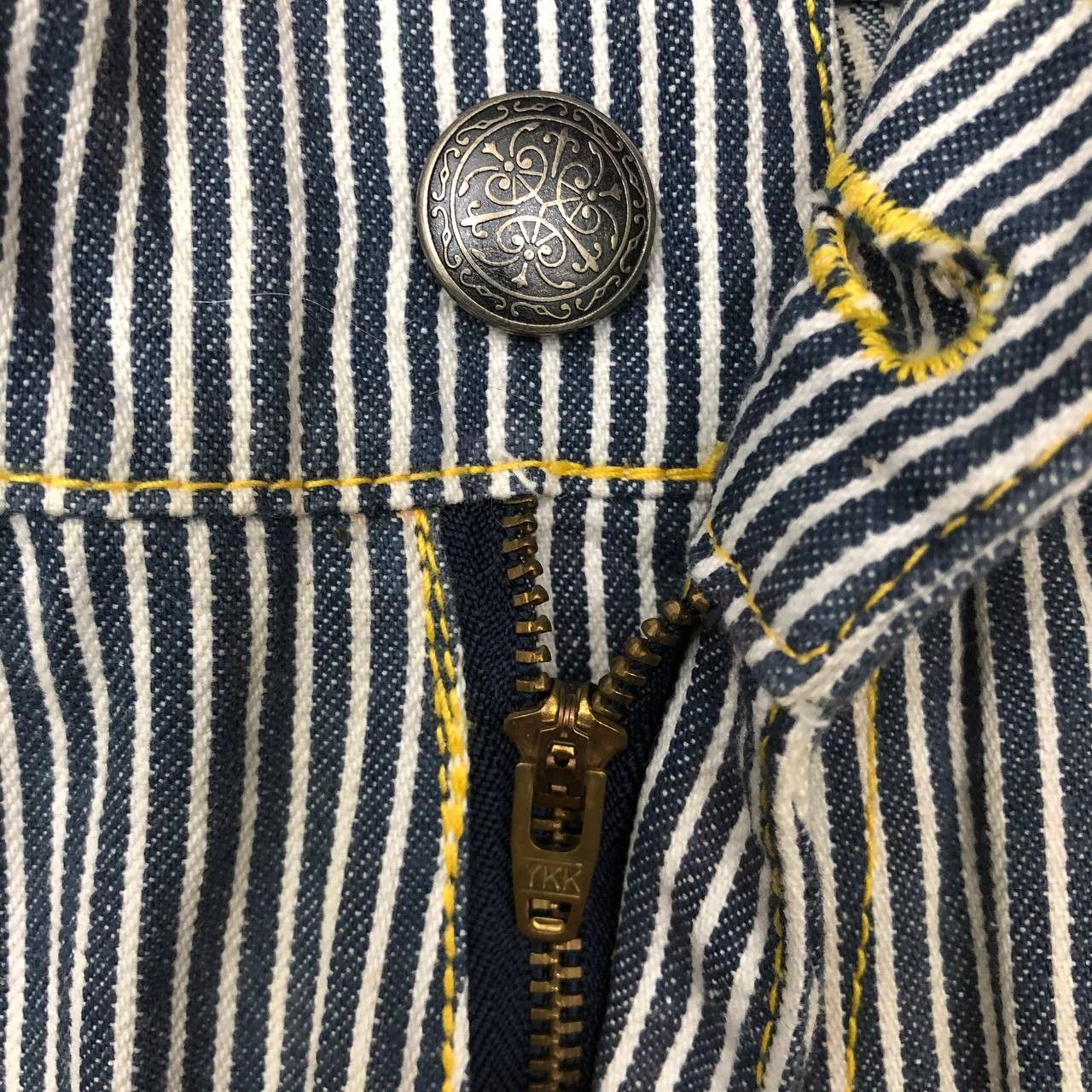 Japanese Brand P399 JAPAN SLIMFIT BARFAIT EMPERUER HICKORY STRIPED DENIM Size US 31 - 8 Thumbnail