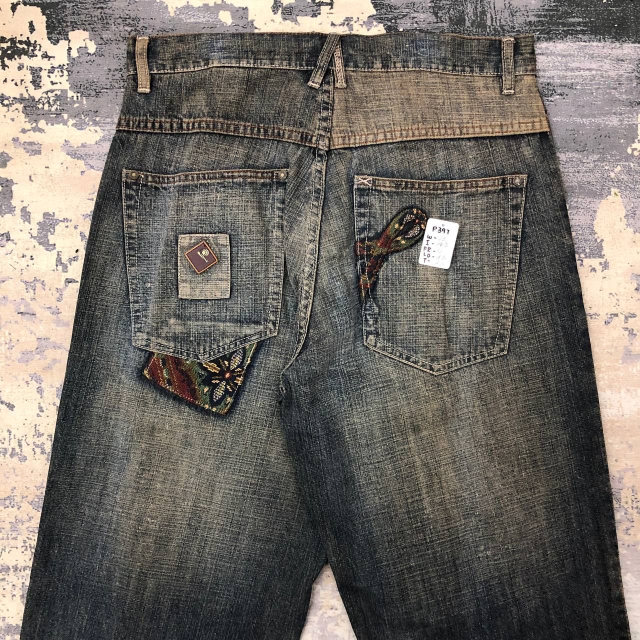 Pelle Pelle P397 PELLE PELLE BAGGY HIPHOP JEANS Size US 33 - 4 Thumbnail