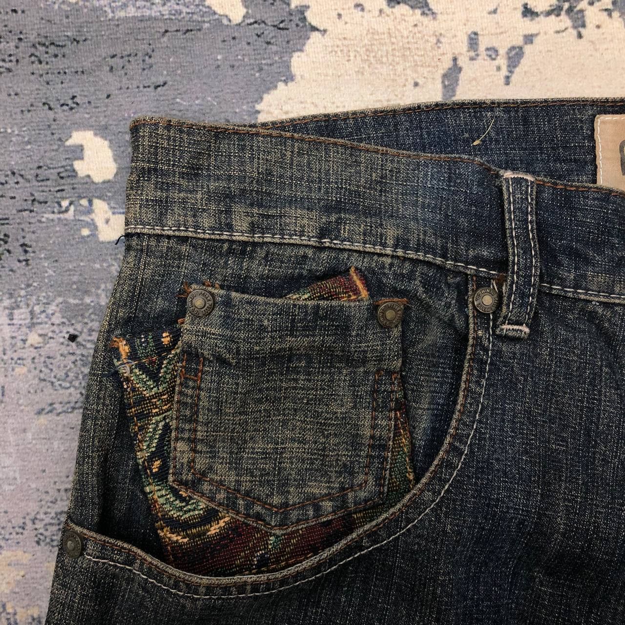 Pelle Pelle P397 PELLE PELLE BAGGY HIPHOP JEANS Size US 33 - 10 Thumbnail