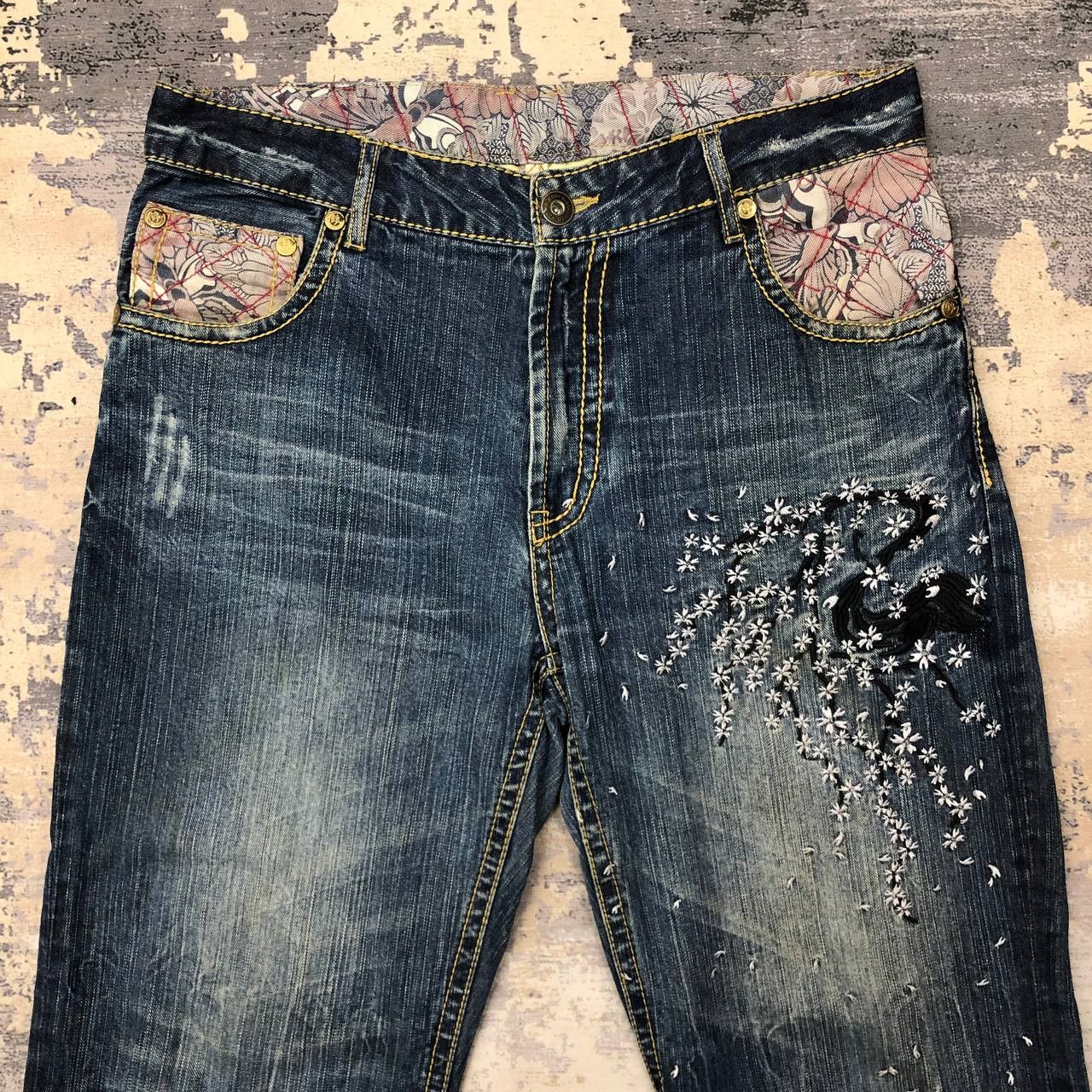 Japanese Brand P394 JAPAN SUKARJAN RIPPED DISTRESSED DENIM Size US 35 - 3 Thumbnail