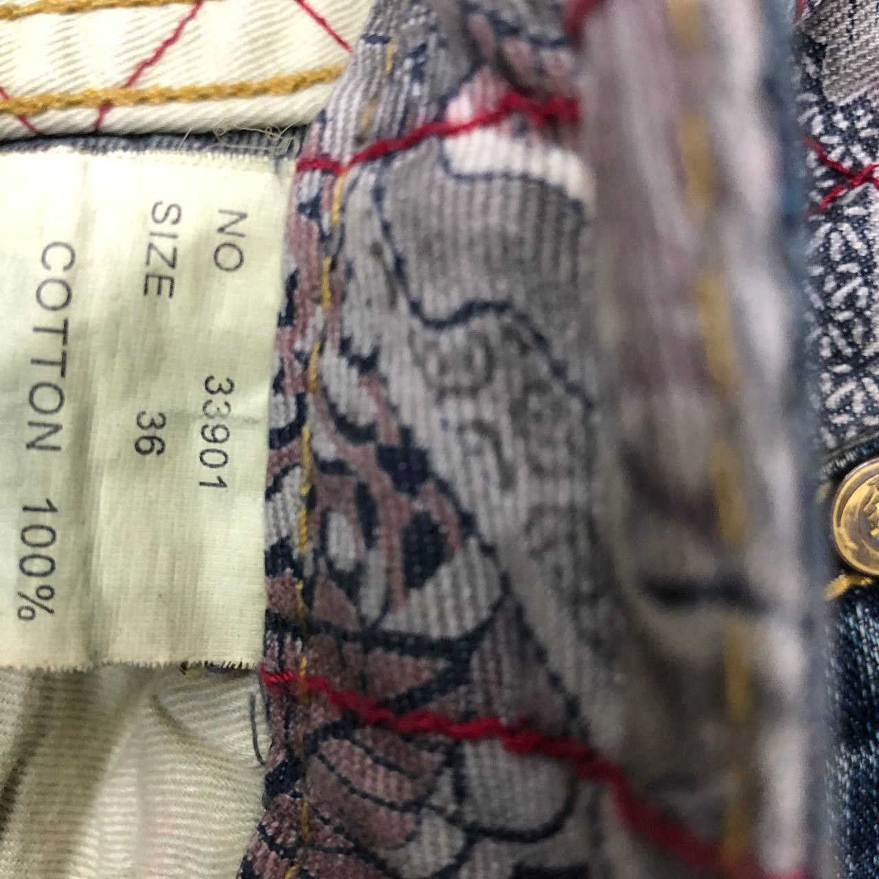 Japanese Brand P394 JAPAN SUKARJAN RIPPED DISTRESSED DENIM Size US 35 - 10 Thumbnail