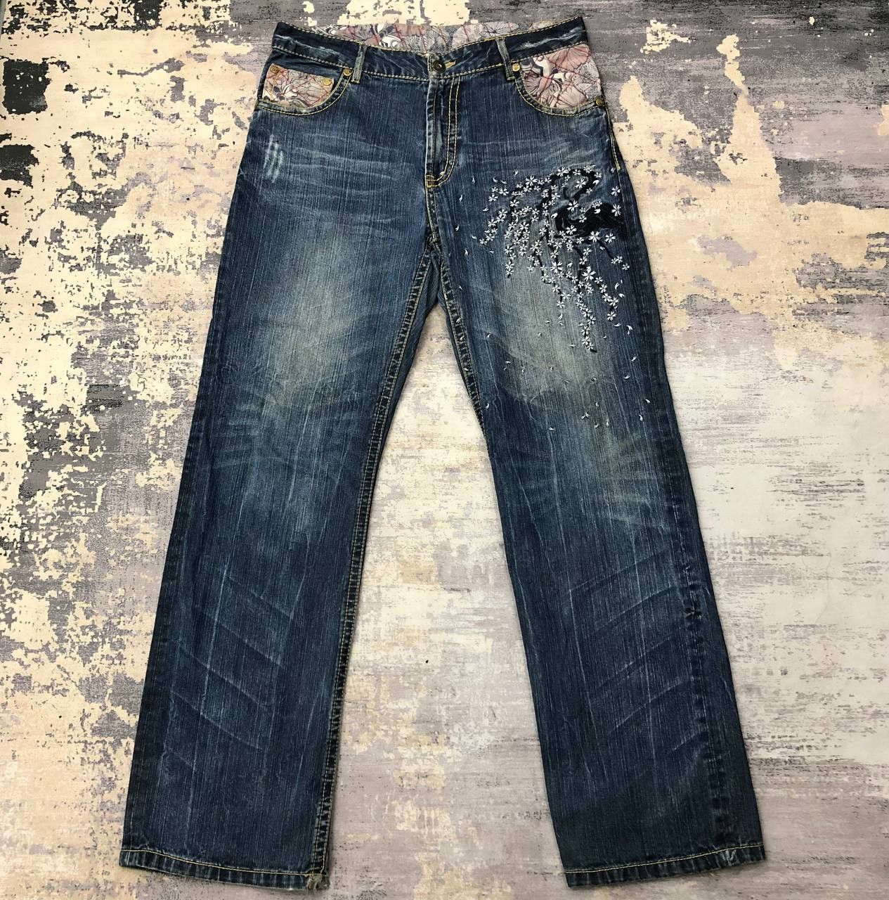 Japanese Brand P394 JAPAN SUKARJAN RIPPED DISTRESSED DENIM Size US 35 - 2 Thumbnail
