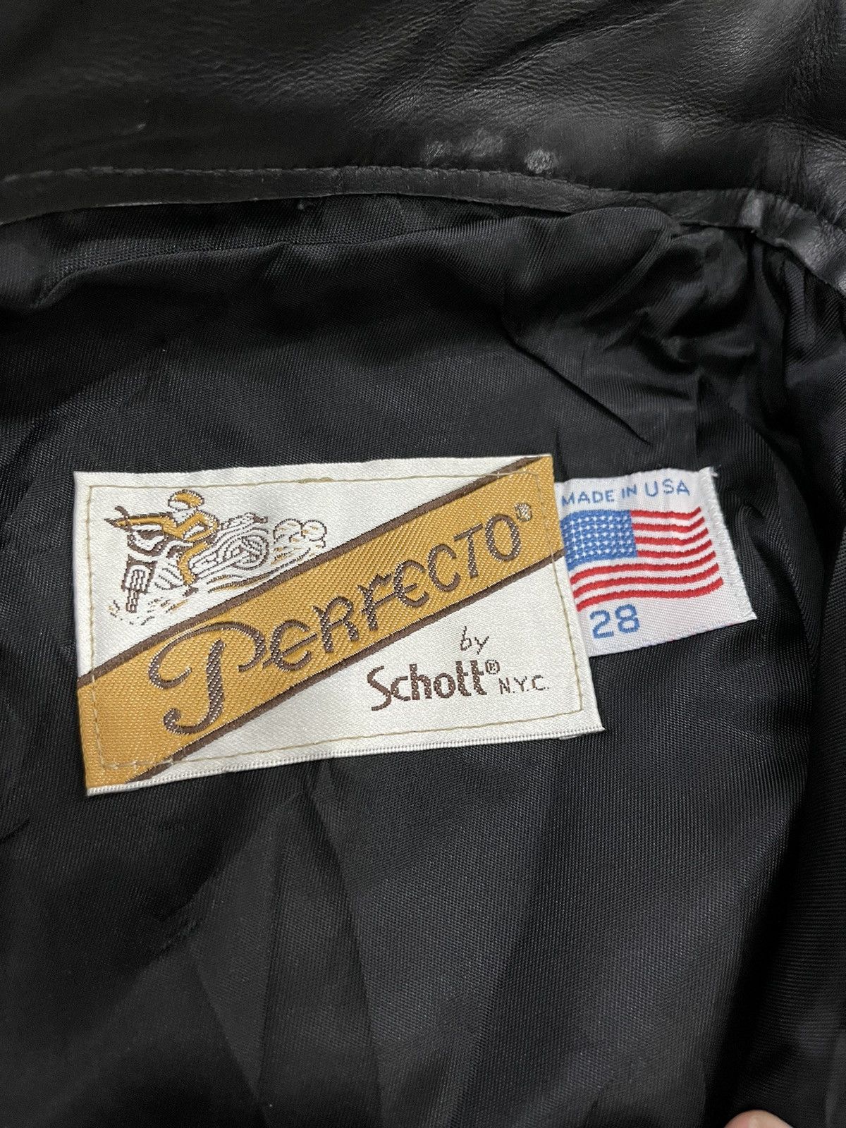 Genuine Leather × Schott Rare🔥Vintage Schott Perfecto Steerhide Genuine Leather Pants Size US 28 / EU 44 - 5 Thumbnail