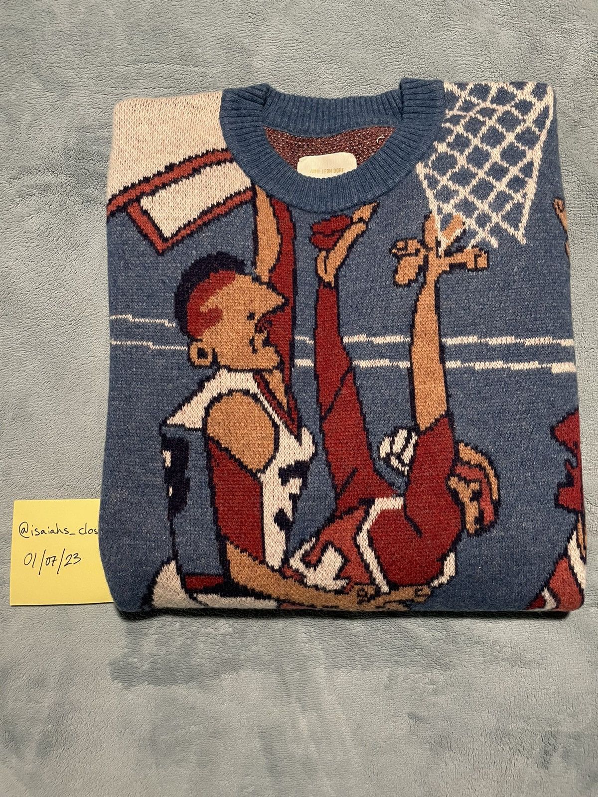 Picasso print knit sweater