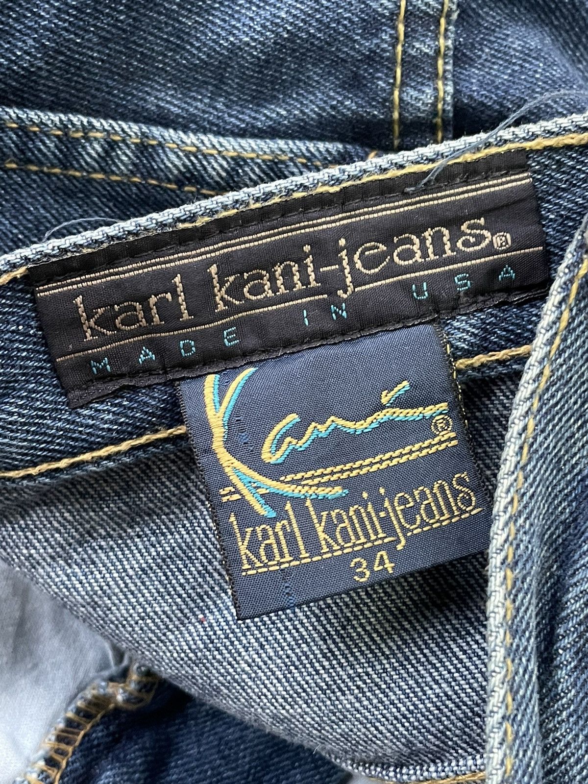 Designer × Karl Kani × Vintage Vintage Karl Kani Jeans Baggy Size US 34 / EU 50 - 11 Thumbnail