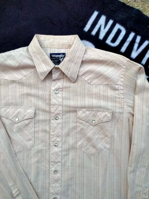 Vintage × Wrangler WESTERN WRANGLER COWBOY CUT MEN SNAP BUTTON SHIRT Size US XL / EU 56 / 4 - 2 Thumbnail