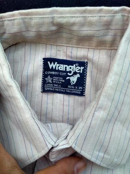 Vintage × Wrangler WESTERN WRANGLER COWBOY CUT MEN SNAP BUTTON SHIRT Size US XL / EU 56 / 4 - 3 Thumbnail