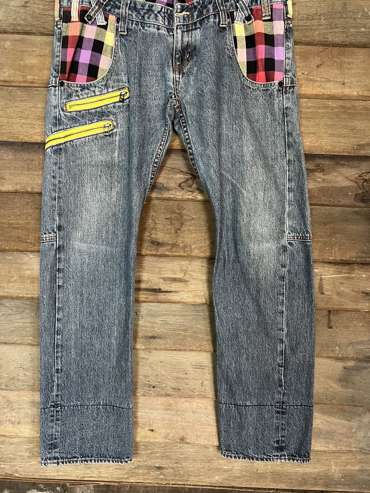 DOMINATE DENIM JEANS DOUBLE WAIST VINTAGE JAPANESE BRANDED