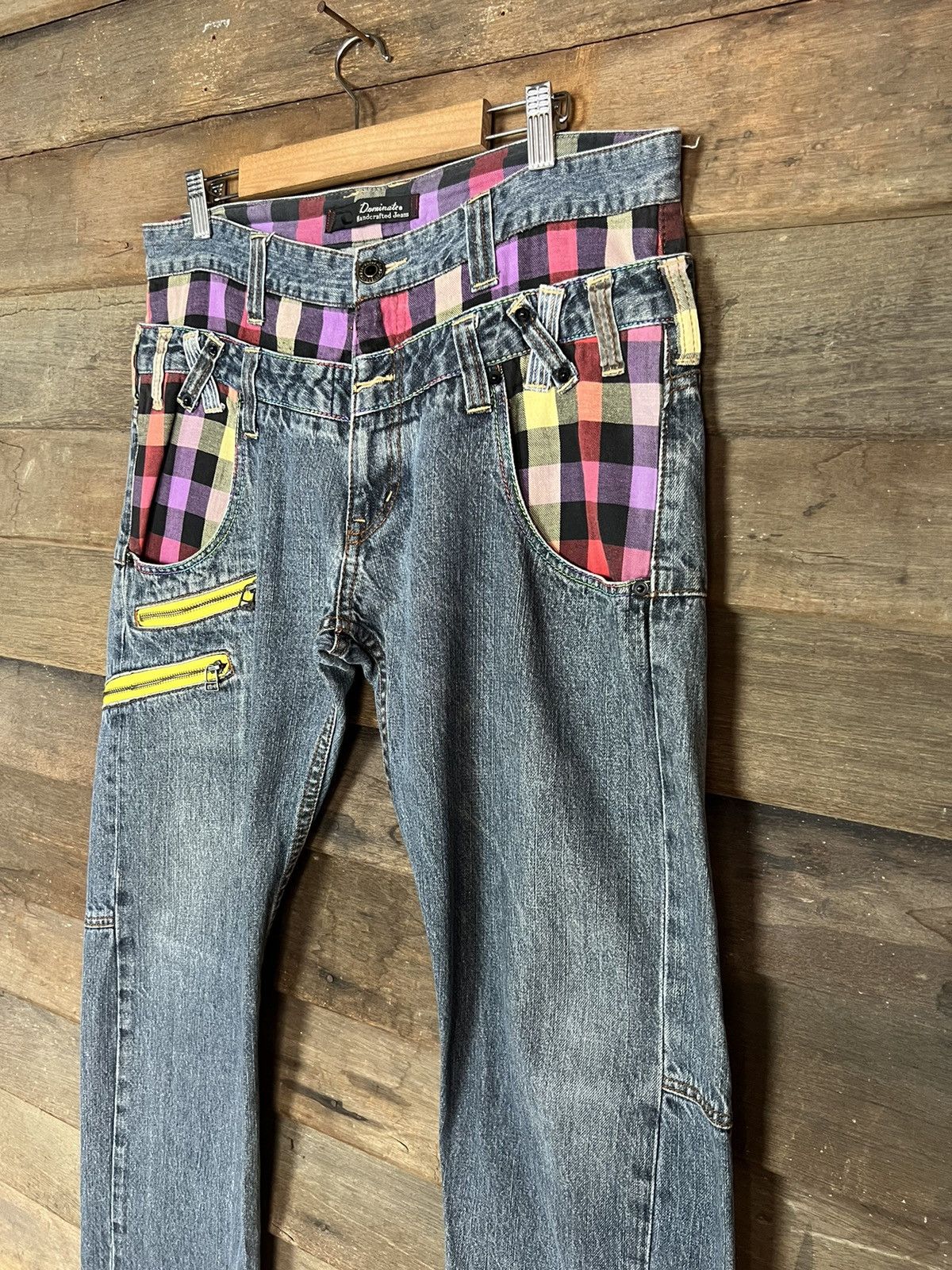 DOMINATE DENIM JEANS DOUBLE WAIST VINTAGE JAPANESE BRANDED