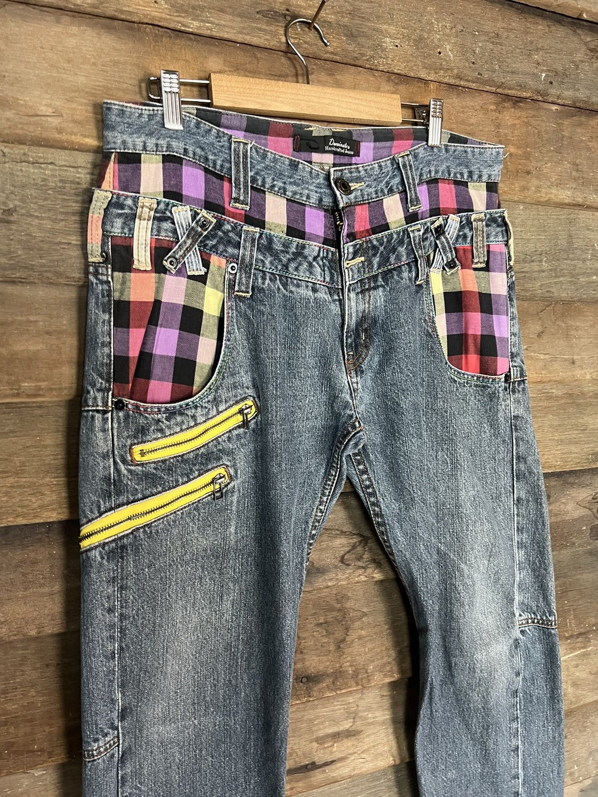 DOMINATE DENIM JEANS DOUBLE WAIST VINTAGE JAPANESE BRANDED