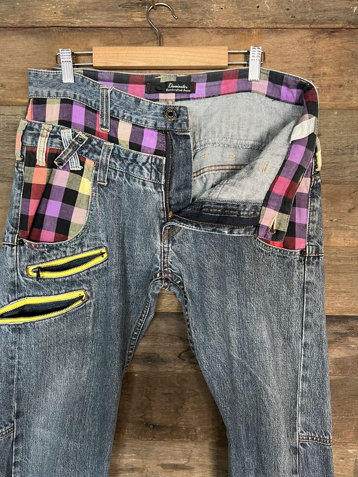 DOMINATE DENIM JEANS DOUBLE WAIST VINTAGE JAPANESE BRANDED