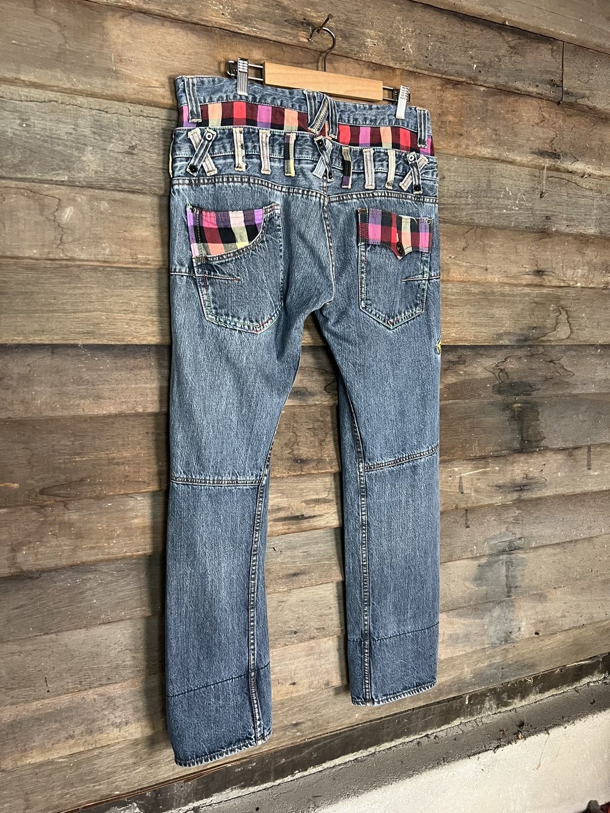 DOMINATE DENIM JEANS DOUBLE WAIST VINTAGE JAPANESE BRANDED