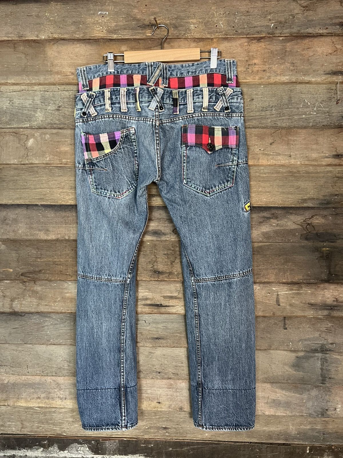 DOMINATE DENIM JEANS DOUBLE WAIST VINTAGE JAPANESE BRANDED