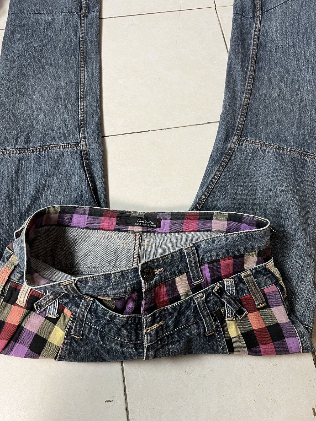 DOMINATE DENIM JEANS DOUBLE WAIST VINTAGE JAPANESE BRANDED