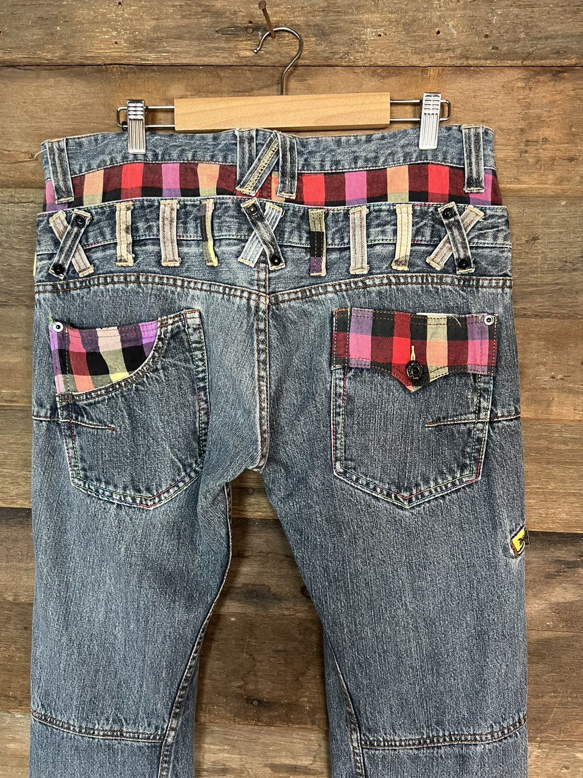 DOMINATE DENIM JEANS DOUBLE WAIST VINTAGE JAPANESE BRANDED