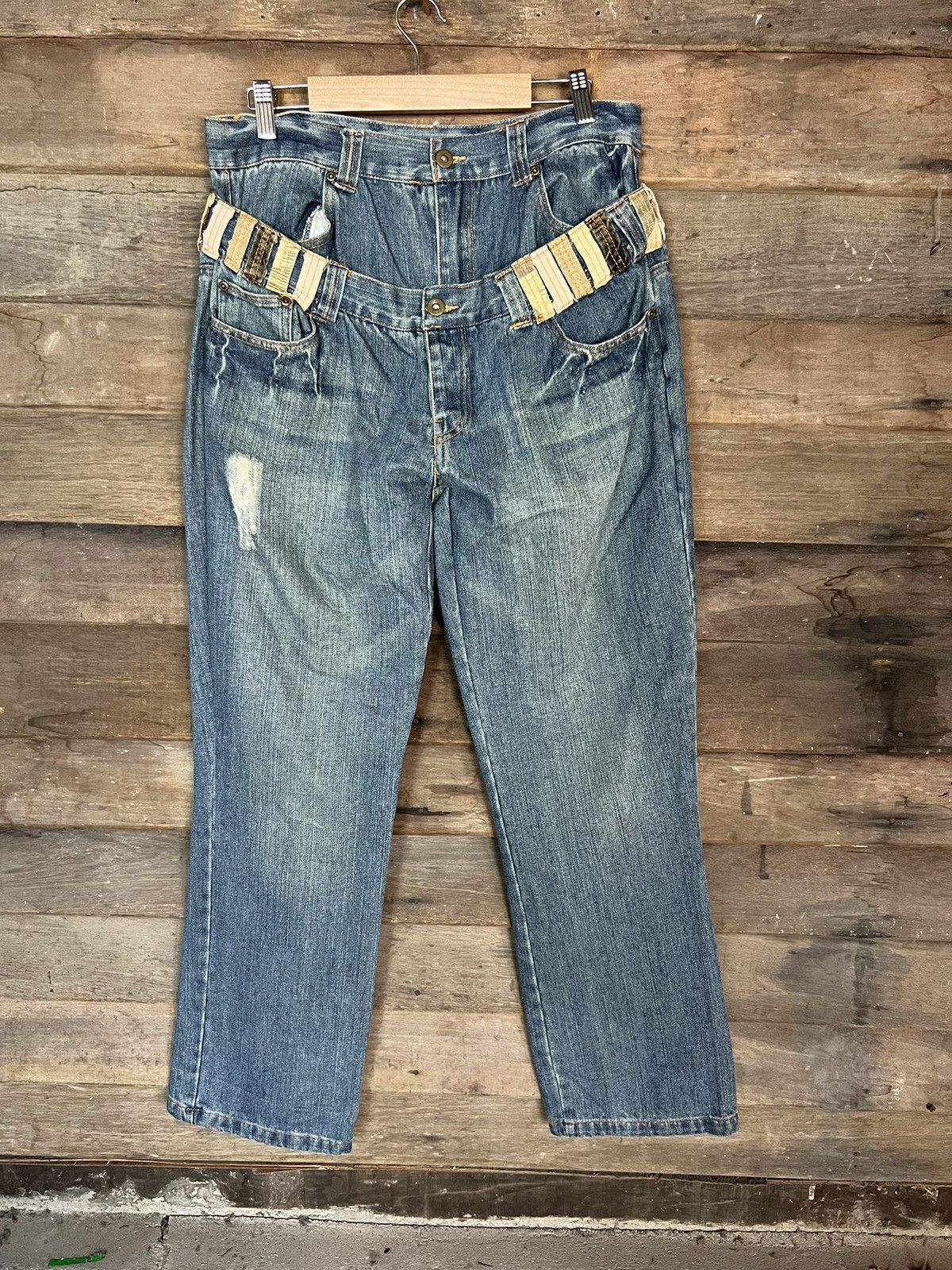 If Six Was Nine JAPANESE BRANDED DOUBLE WAIST DENIM JEANS VINTAGE Size US 30 / EU 46 - 1 Thumbnail