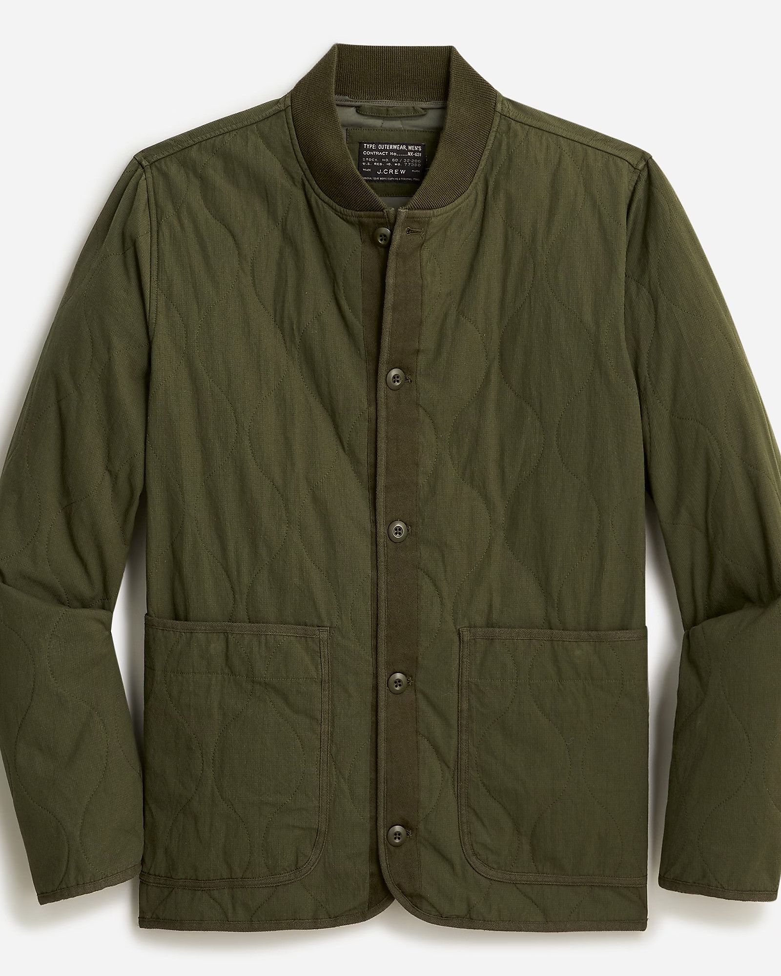 CREW Onion Quilted Insulated Military Bomber Jacket BE376