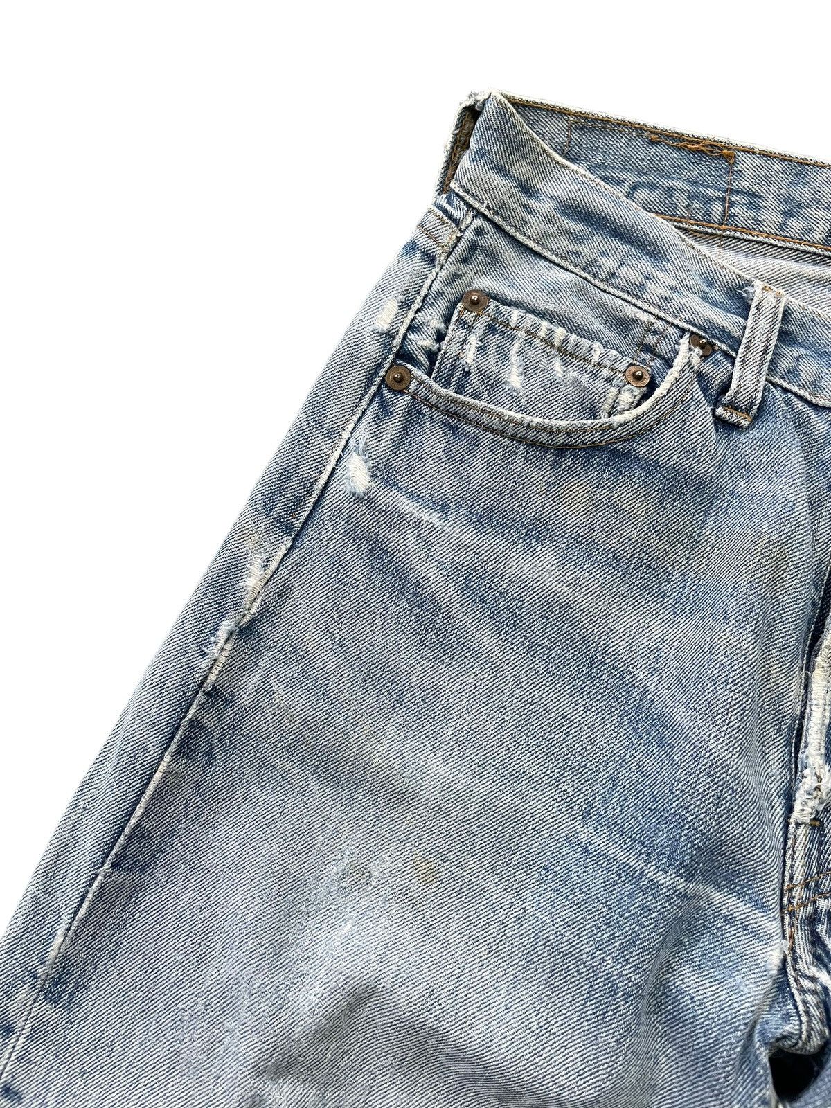 Levi's Vintage 1978 Levis 501 e Redline Distressed Denim Size US 28 / EU 44 - 7 Thumbnail