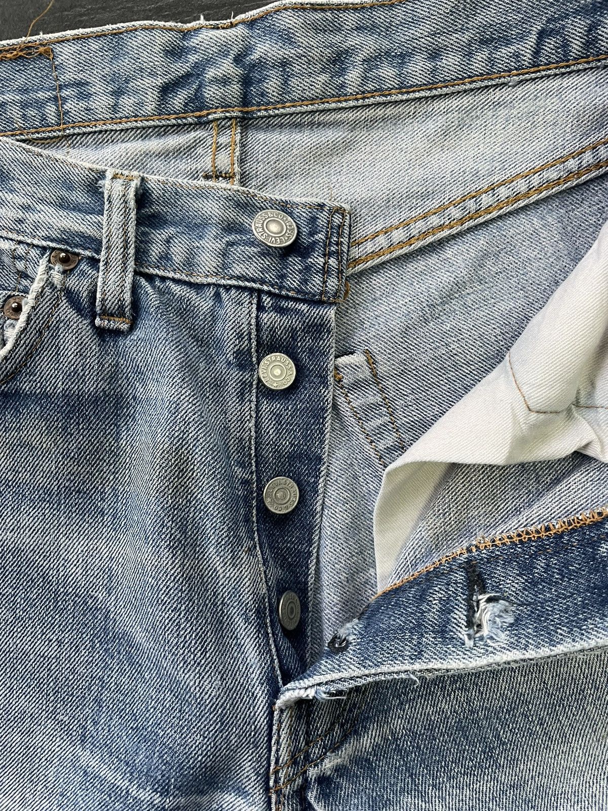 Levi's Vintage 1978 Levis 501 e Redline Distressed Denim Size US 28 / EU 44 - 21 Thumbnail