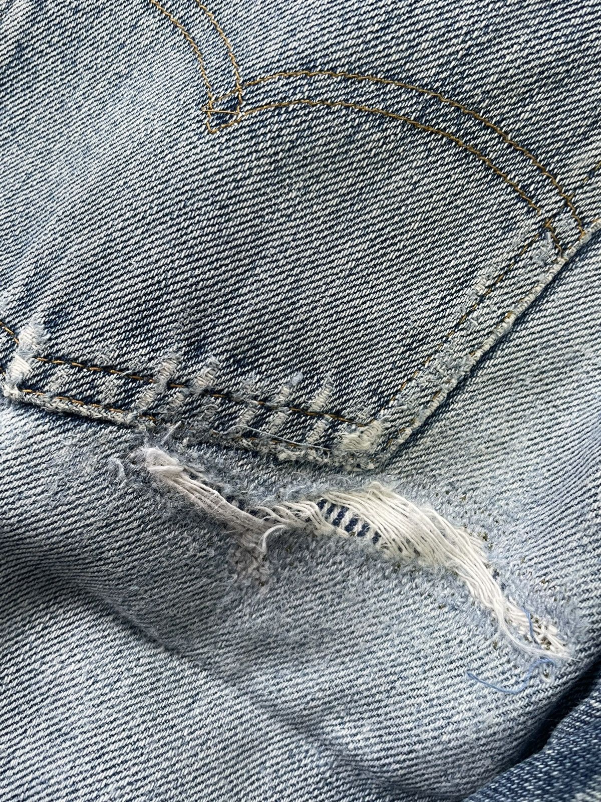 Levi's Vintage 1978 Levis 501 e Redline Distressed Denim Size US 28 / EU 44 - 17 Thumbnail