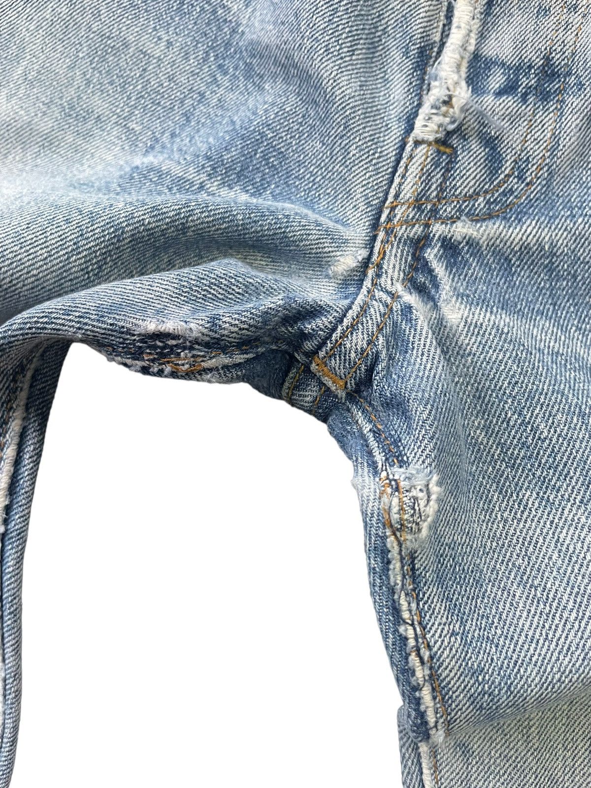 Levi's Vintage 1978 Levis 501 e Redline Distressed Denim Size US 28 / EU 44 - 8 Thumbnail