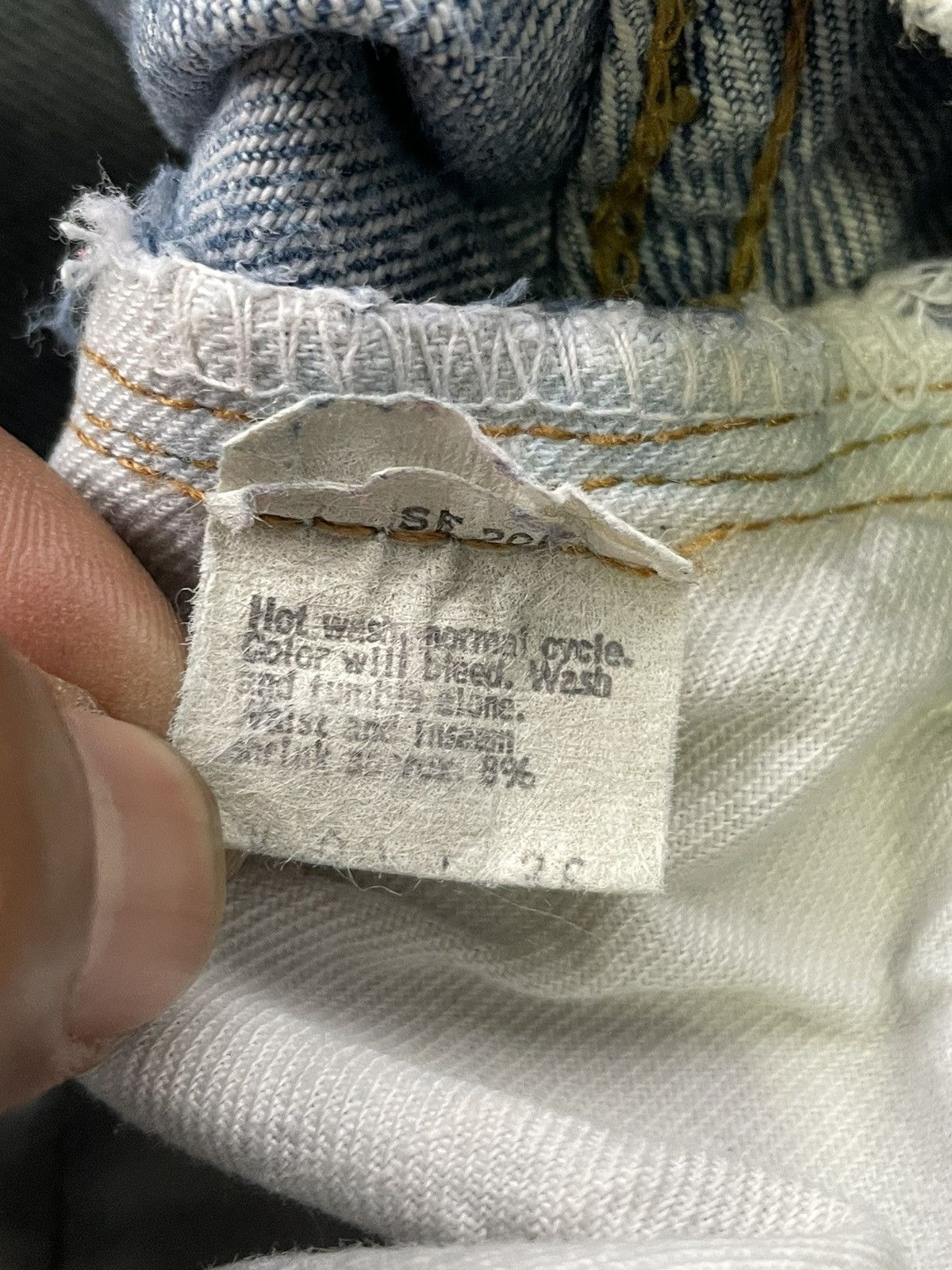 Levi's Vintage 1978 Levis 501 e Redline Distressed Denim Size US 28 / EU 44 - 19 Thumbnail