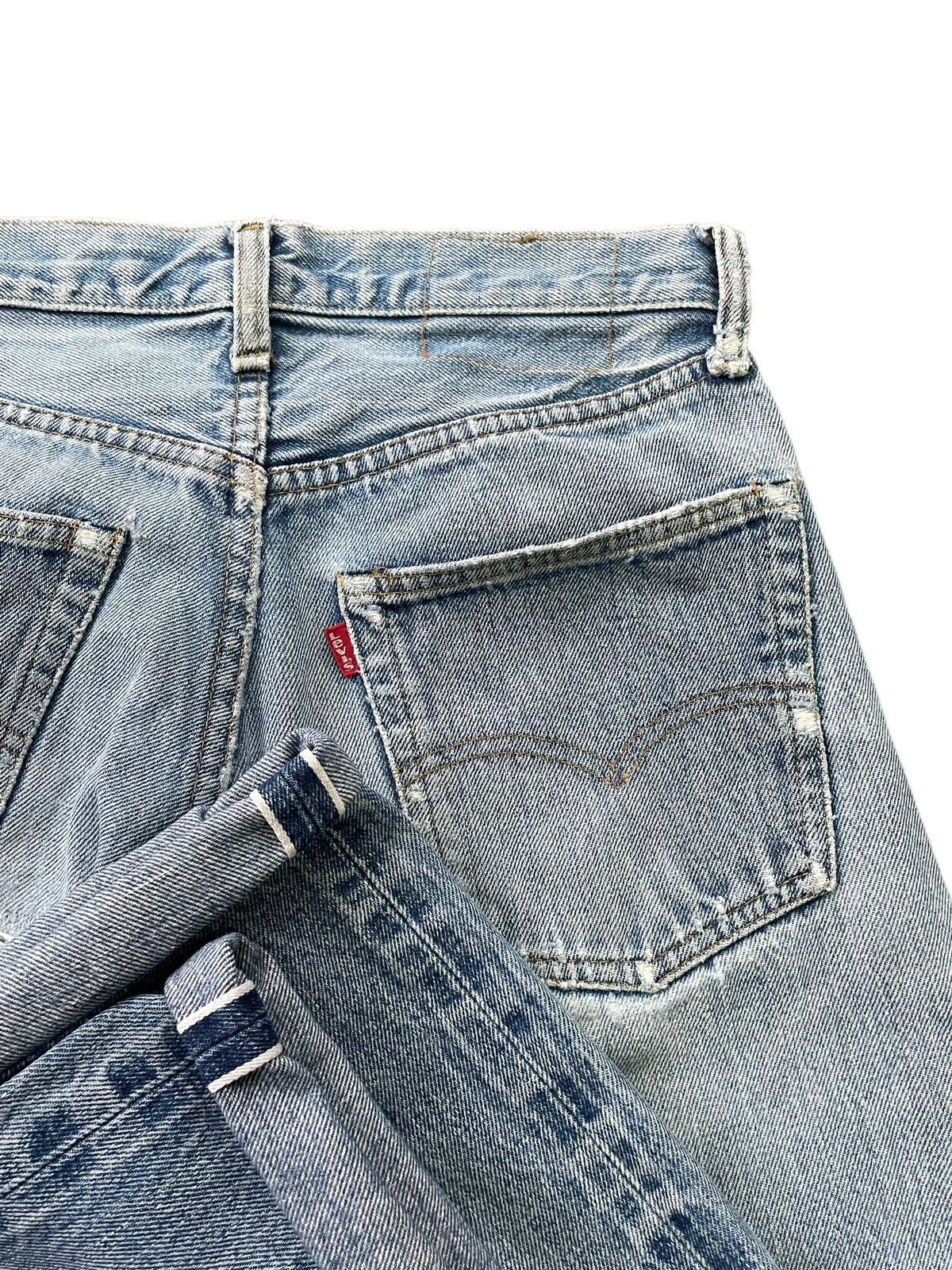 Levi's Vintage 1978 Levis 501 e Redline Distressed Denim Size US 28 / EU 44 - 12 Thumbnail