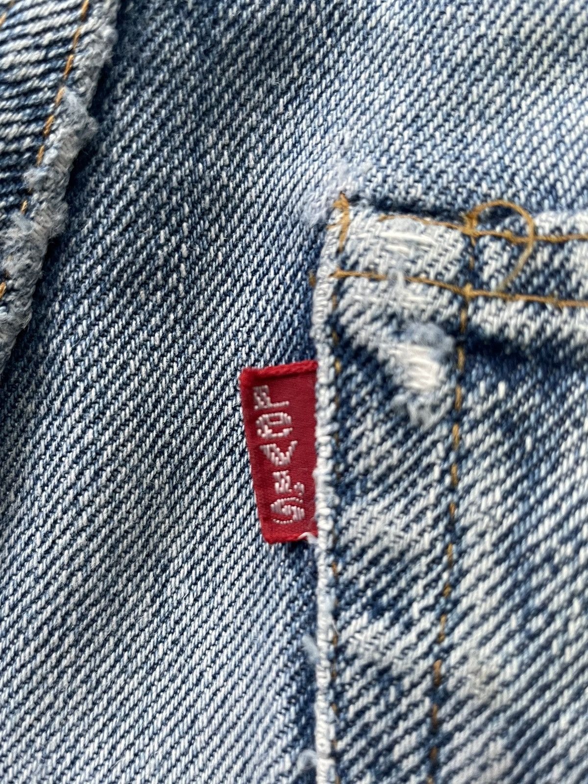Levi's Vintage 1978 Levis 501 e Redline Distressed Denim Size US 28 / EU 44 - 15 Thumbnail