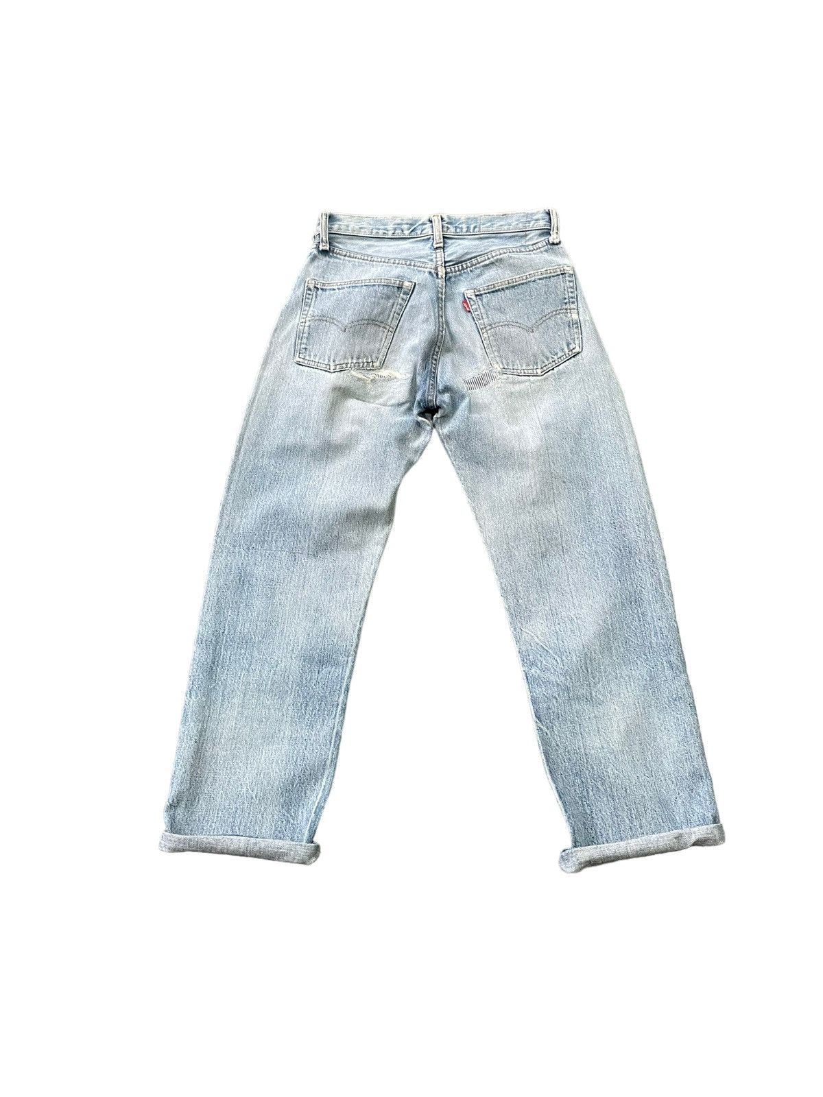 Levi's Vintage 1978 Levis 501 e Redline Distressed Denim Size US 28 / EU 44 - 9 Thumbnail