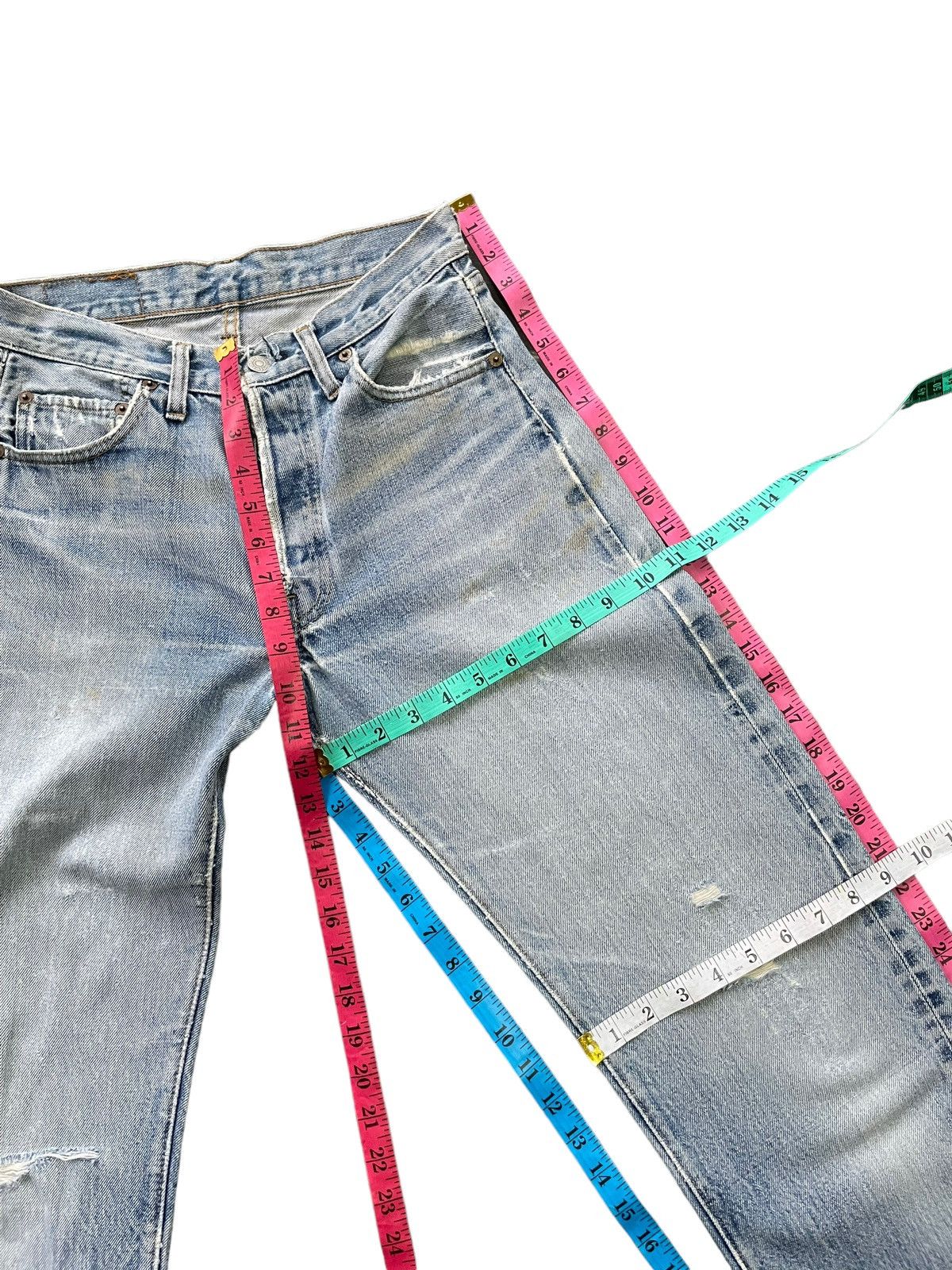 Levi's Vintage 1978 Levis 501 e Redline Distressed Denim Size US 28 / EU 44 - 25 Thumbnail