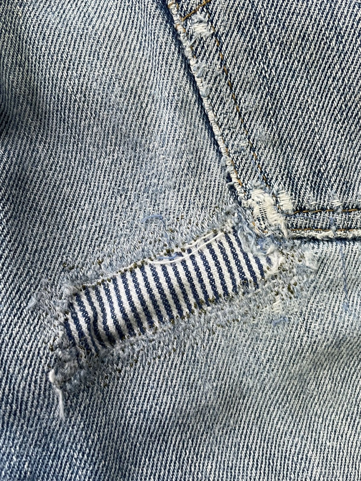 Levi's Vintage 1978 Levis 501 e Redline Distressed Denim Size US 28 / EU 44 - 16 Thumbnail