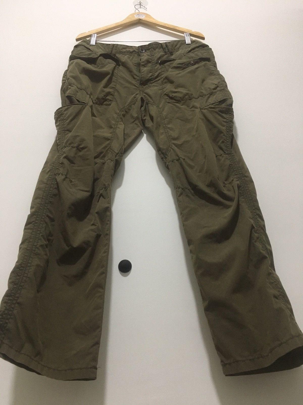 Boycott Pants Designer Style Multi Pocket Faded