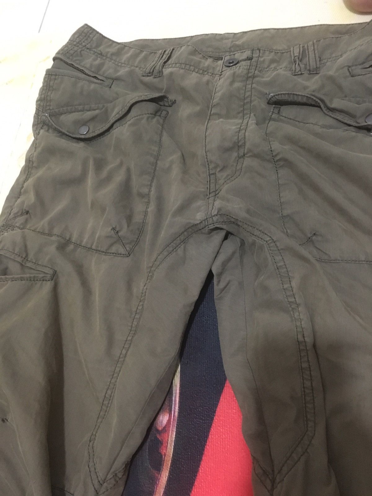 Boycott Pants Designer Style Multi Pocket Faded