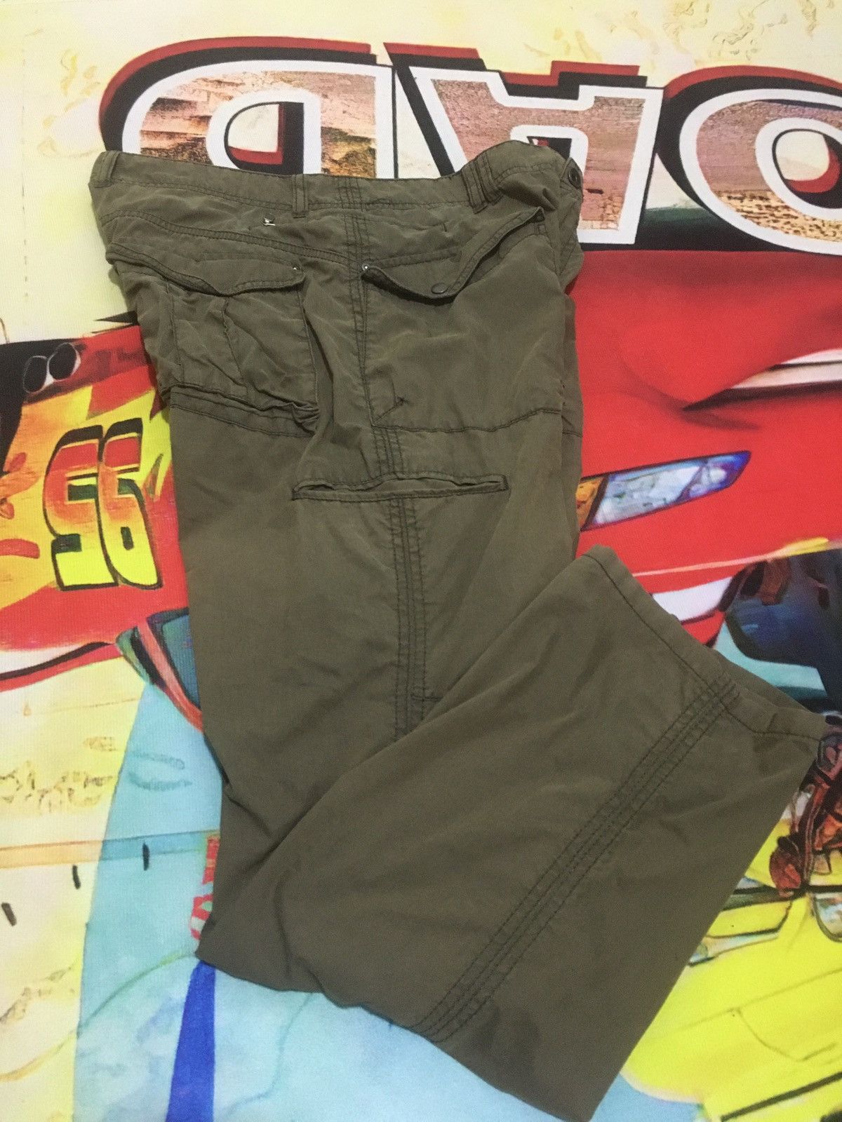 Boycott Pants Designer Style Multi Pocket Faded