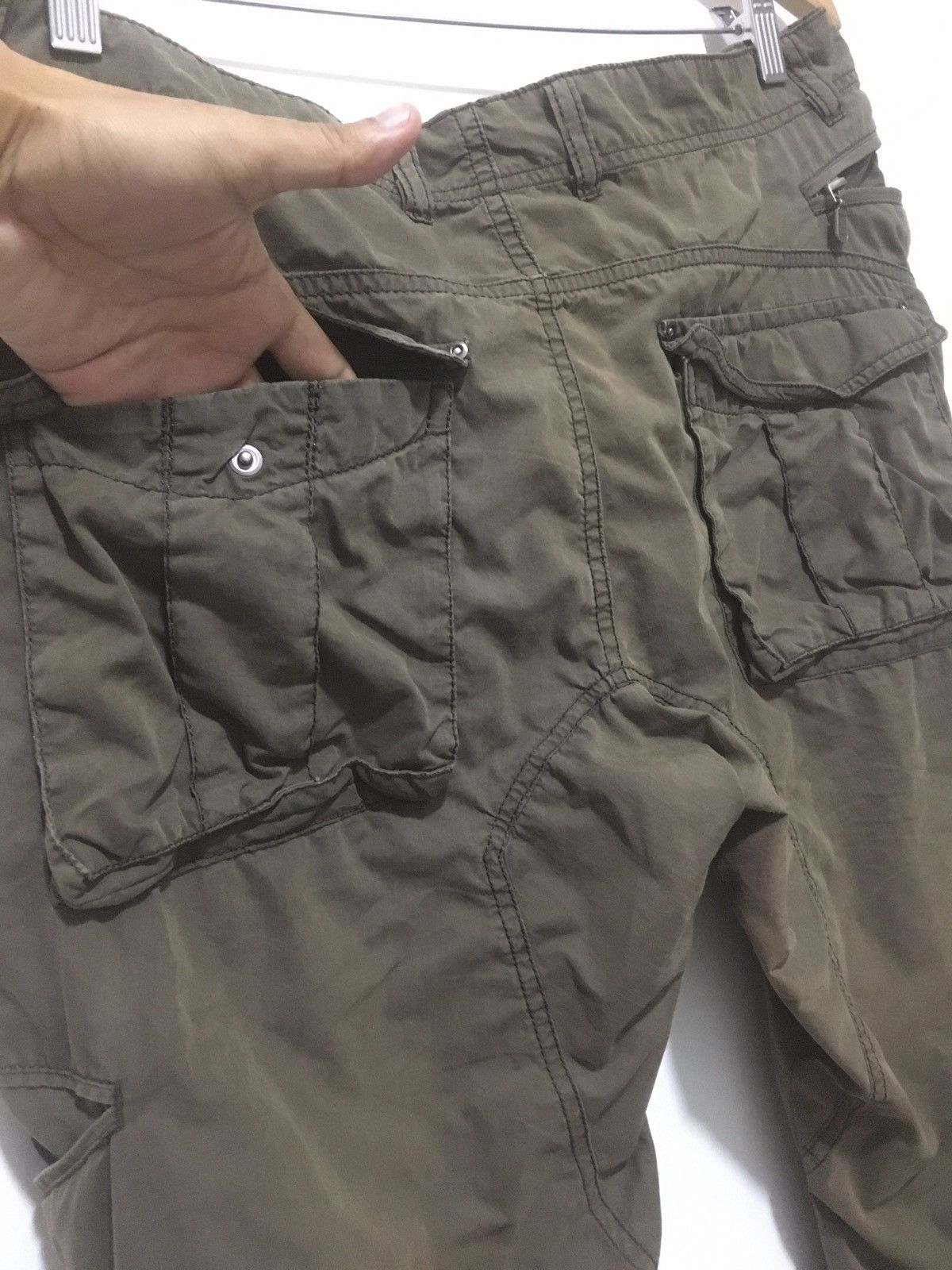 Boycott Pants Designer Style Multi Pocket Faded